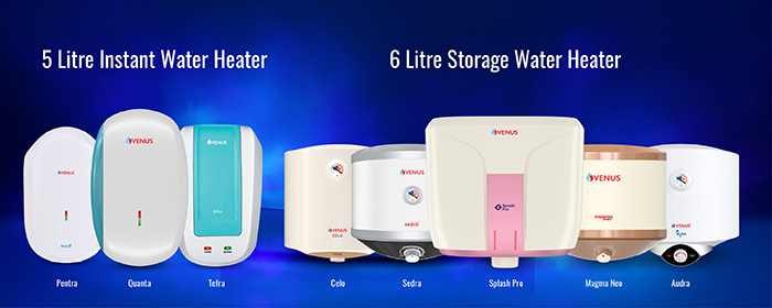 Venus-water heater-5 Litre Instant vs 6 Litre Storage Water Heater