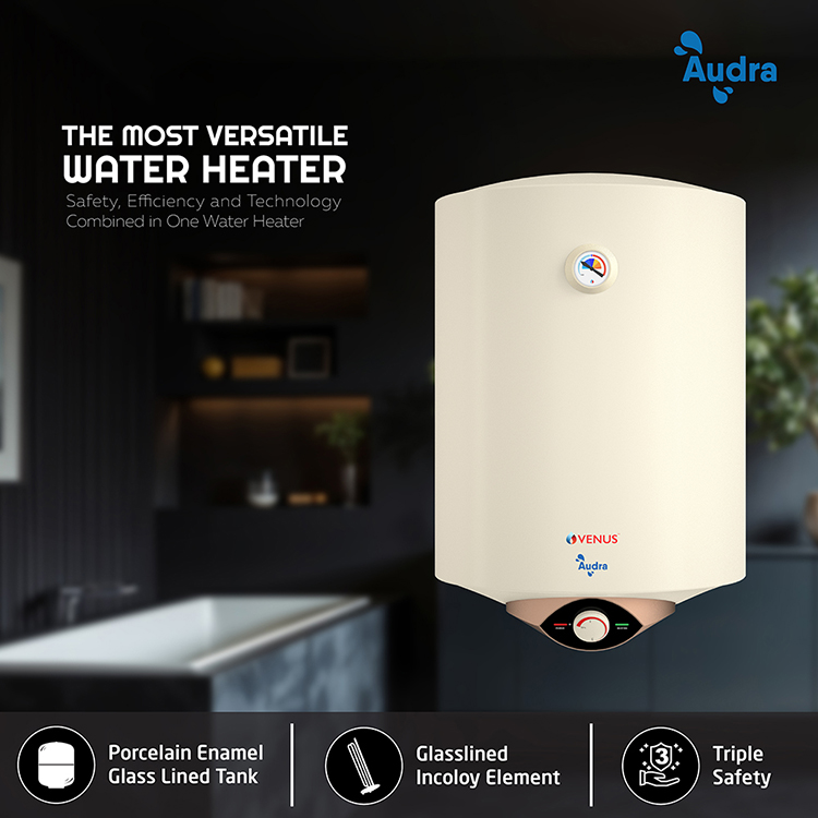 Audra-Storage Water Heater (Geyser) - 15-Litre