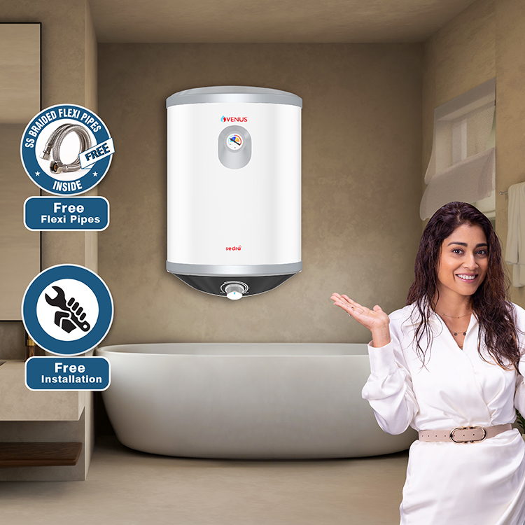 Venus-Sedra-25Litre-Storage-WaterHeater-5Star-Super-Heavy-Gauge-Copper-Heating-Element - 25-Litre