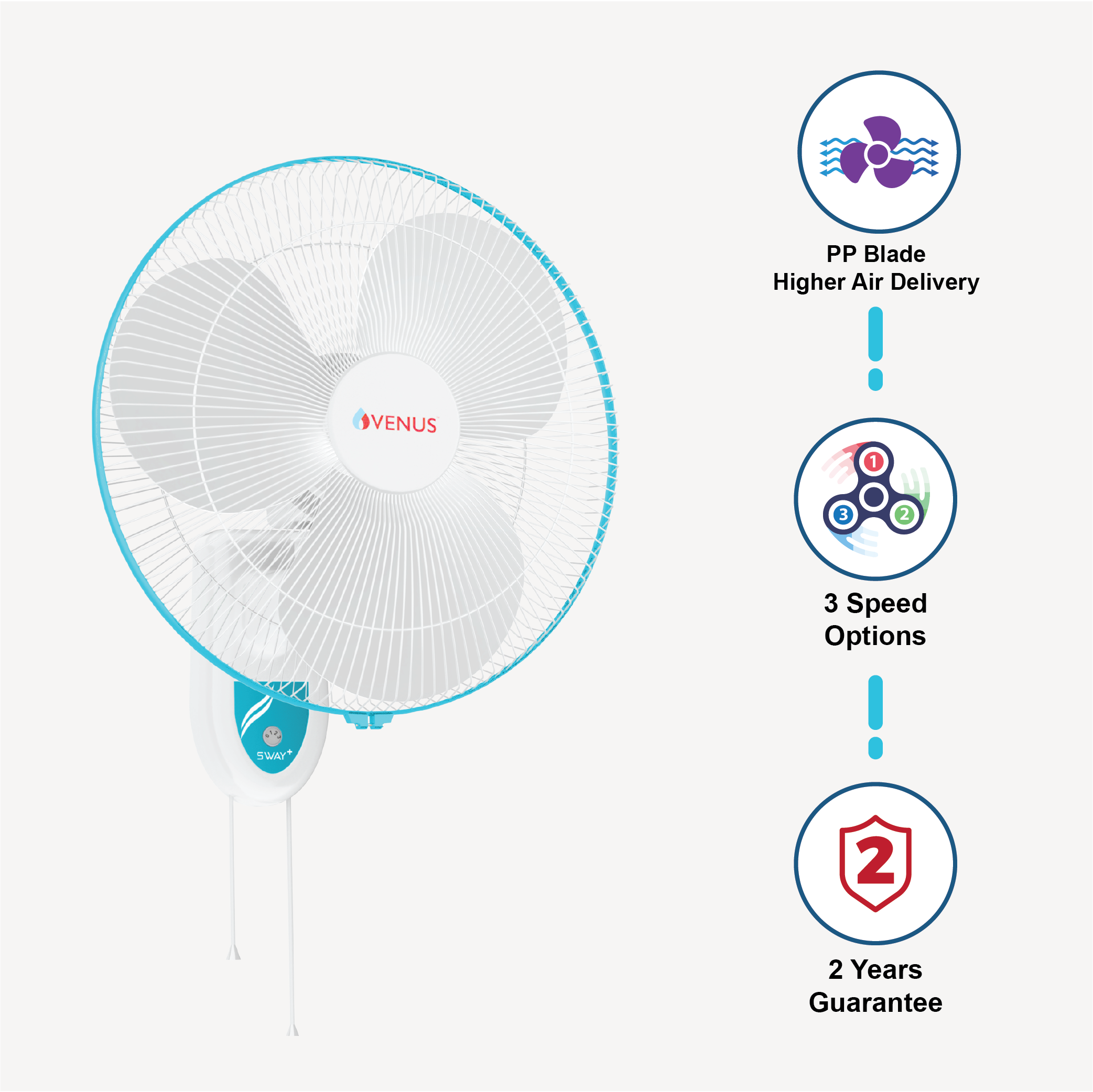 Sway Plus Wall Fan - 400MM