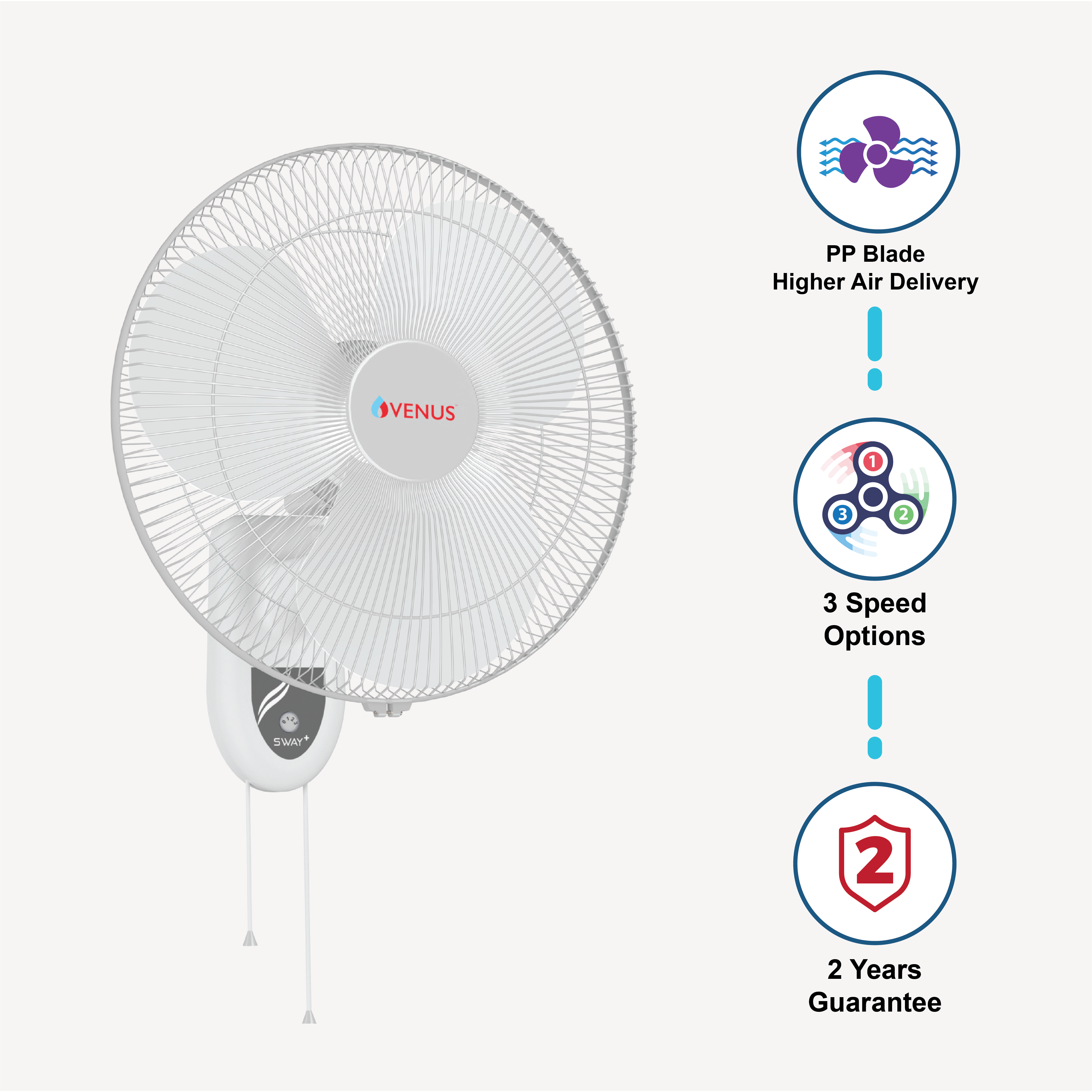 Sway Plus Wall Fan - 400MM