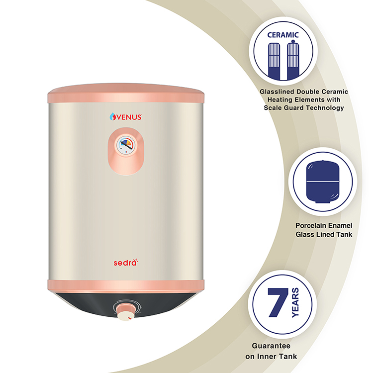 Venus-Sedra-25Litre-Storage-WaterHeater-5Star-Super-Heavy-Gauge-Copper-Heating-Element