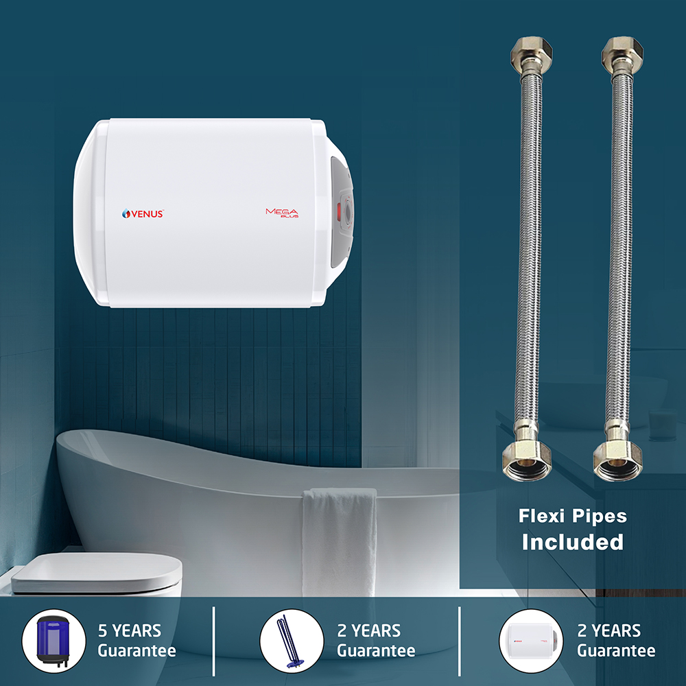 Megaplus-Horizontal-Storage Water Heater (Geyser) - 25-Litre