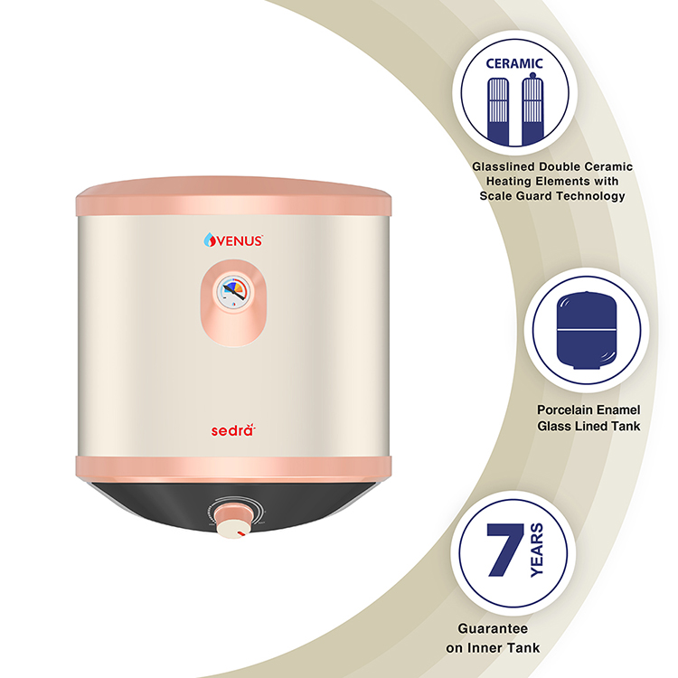 Venus-Sedra-10Litre-Storage Water Heater-5Star-Super-Heavy-Gauge-Copper-Heating-Element