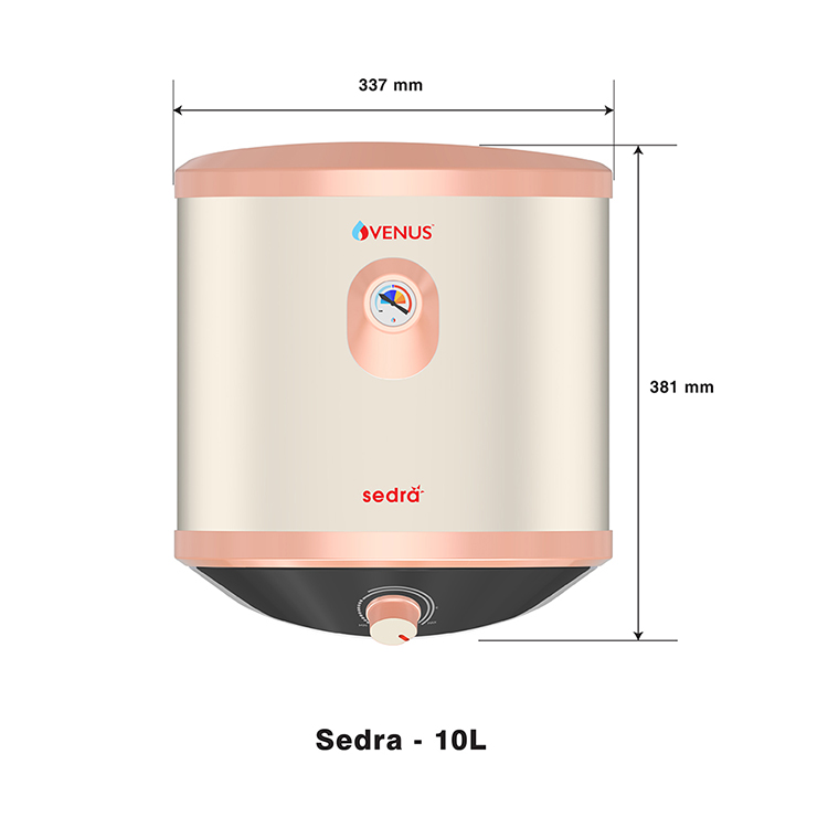 Venus-Sedra-10Litre-Storage Water Heater-5Star-Super-Heavy-Gauge-Copper-Heating-Element