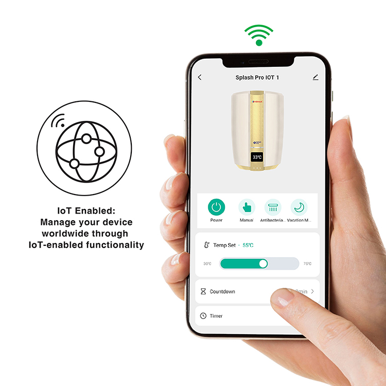 Venus Splash Pro IoT 15-Litre Storage Water Heater (Geyser)